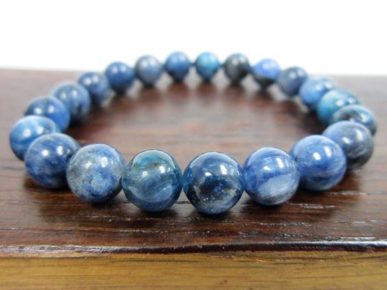 Kyanite Round Beads Stretch Bracelet