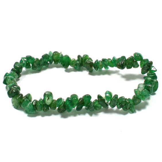 Green aventurine natural chip bracelet