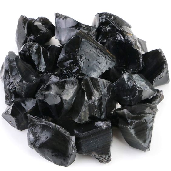 Natural Black Obsidian Stone - Grade A