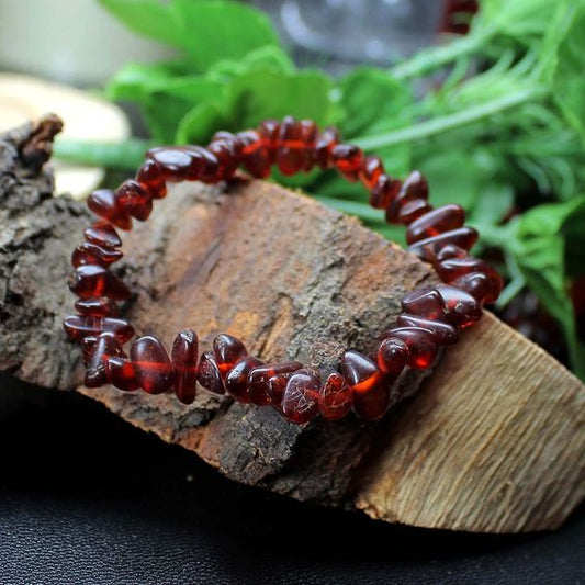 natural Garnet chip bracelet