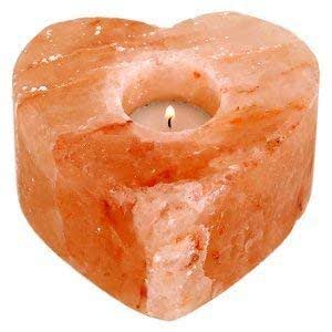 Natural Himalayan salt rock candle holder  Heart shape