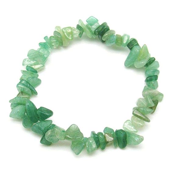 Green aventurine natural chip bracelet