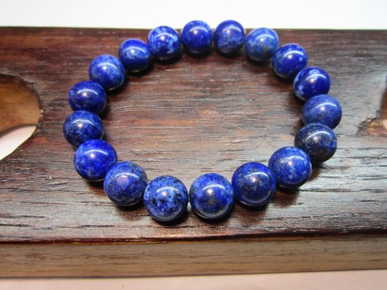 Lapis lazuli Round Beads Stretch Bracelet