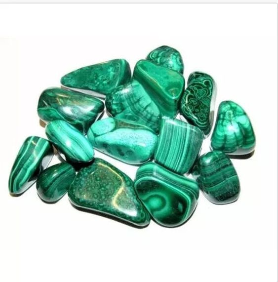 Natural malachite tumble stone - Grade A