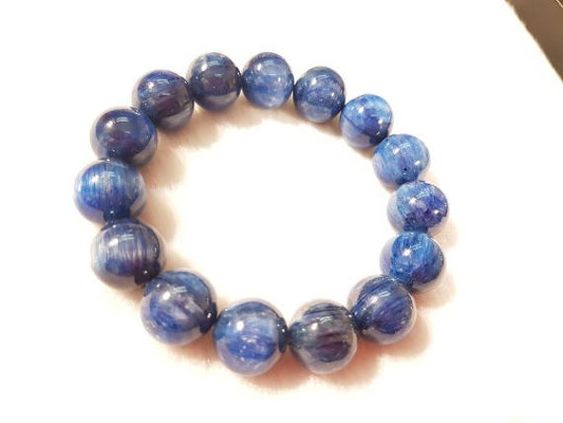 Kyanite Round Beads Stretch Bracelet