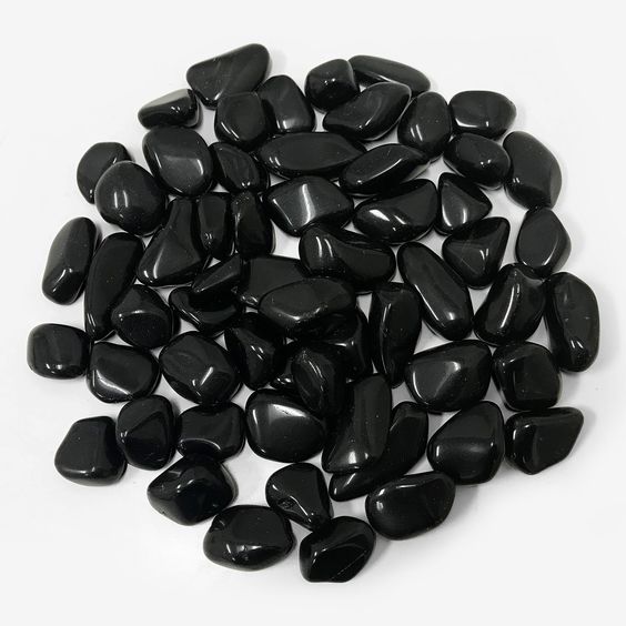 Natural Black Obsidian Stone - Grade A