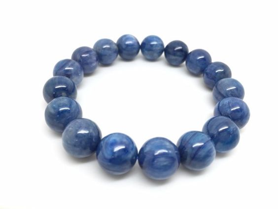 Kyanite Round Beads Stretch Bracelet