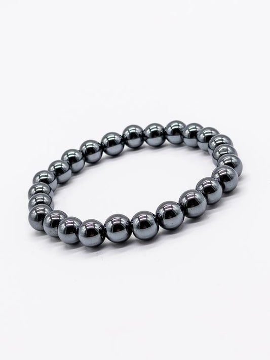 Hematite Round Beads Stretch Bracelet