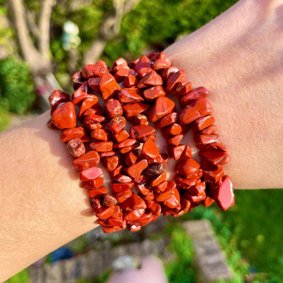 Jasper natural chip bracelet