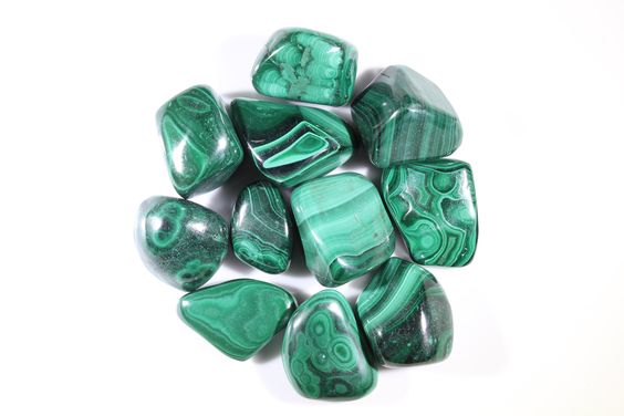 Natural malachite tumble stone - Grade A