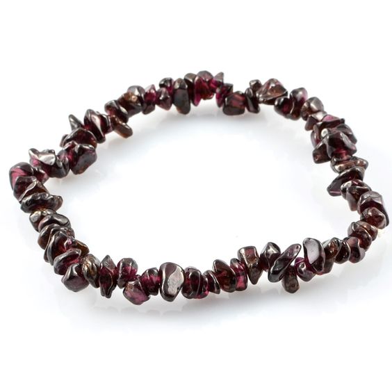 natural Garnet chip bracelet