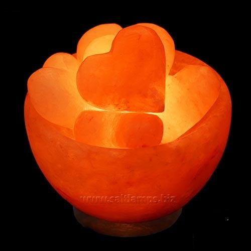 Himalayan fire bowl lamp with heart Shape