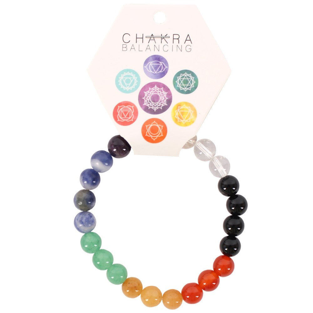 7 Chakra natural round beads bracelet