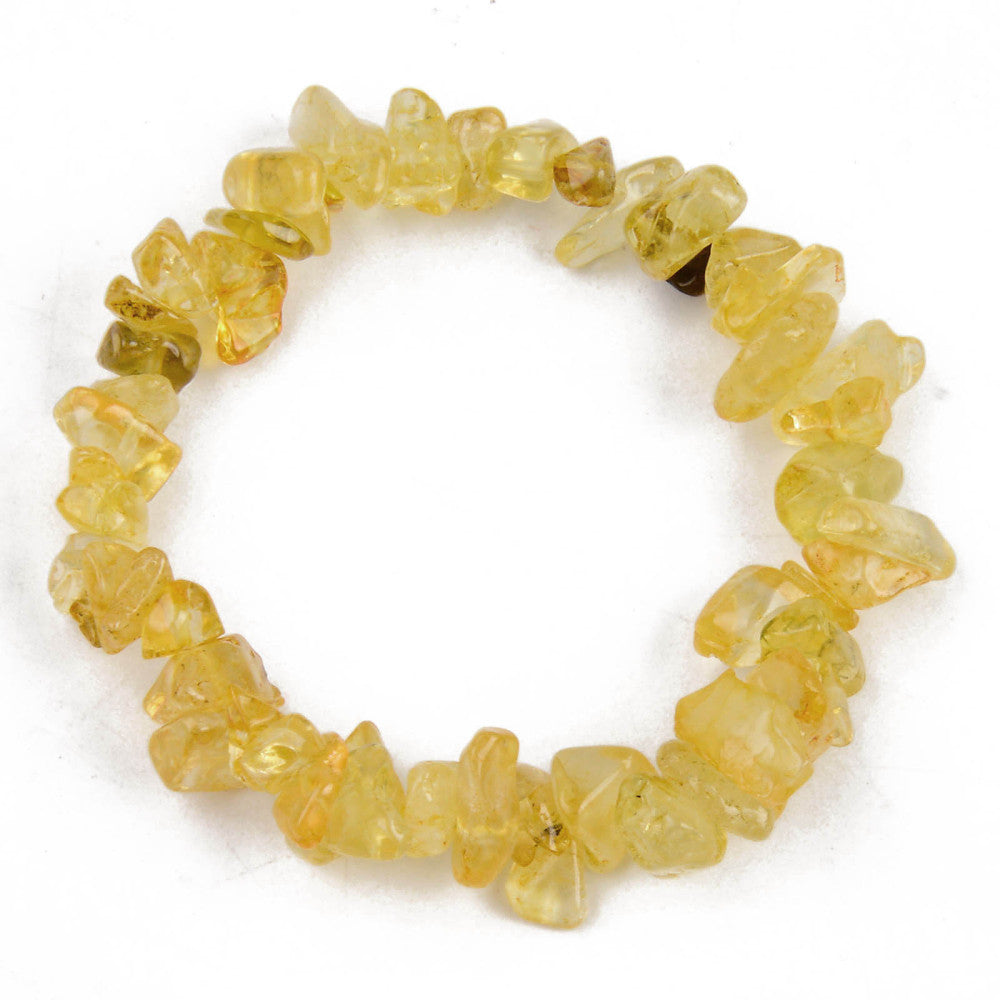 Citrine natural chip bracelet