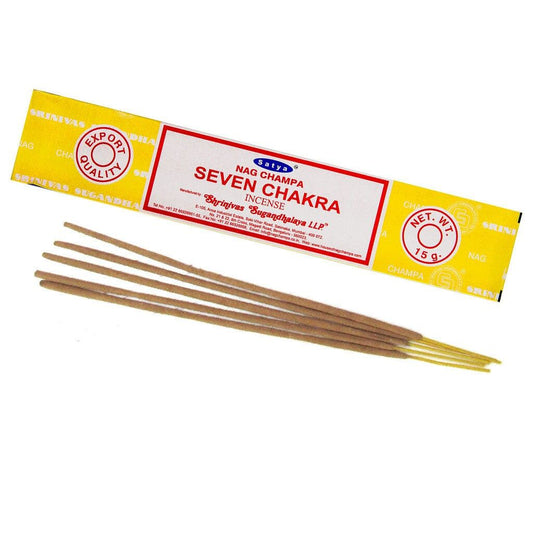 Seven chakra incense sticks by satya