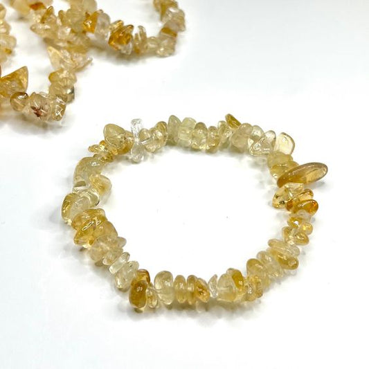 Citrine natural chip bracelet