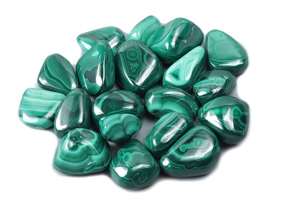 Natural malachite tumble stone - Grade A