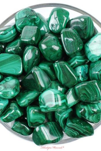 Natural malachite tumble stone - Grade A