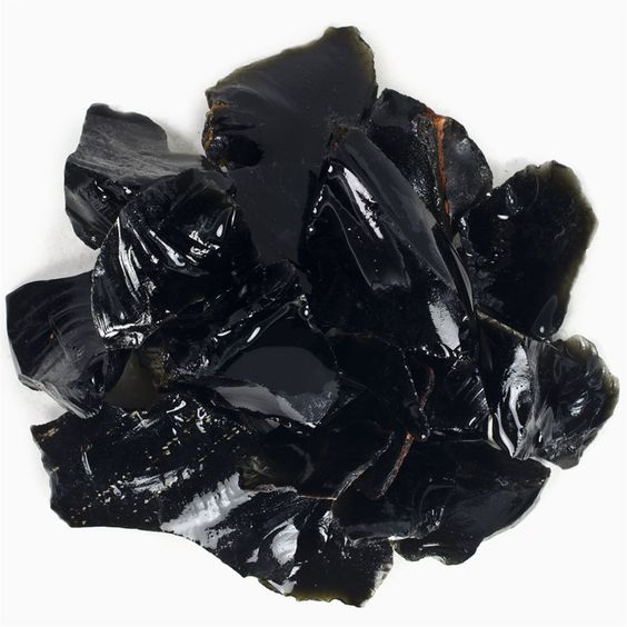 Natural Black Obsidian Stone - Grade A