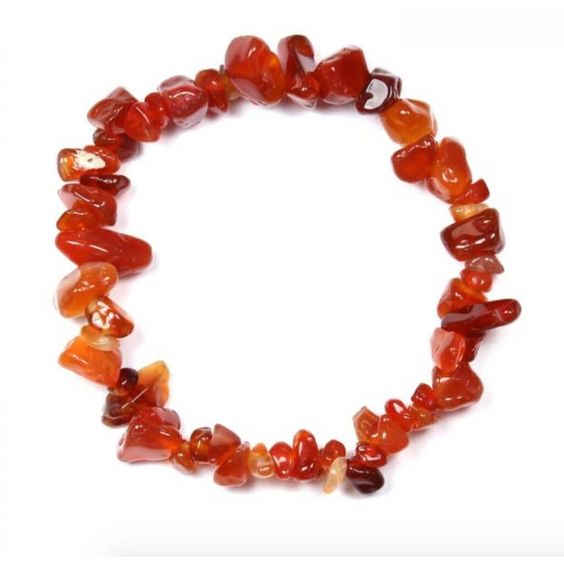 Carnelian natural chip bracelet