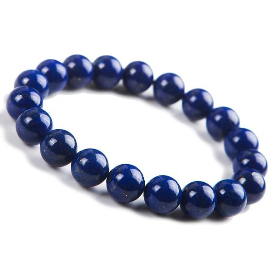 Lapis lazuli Round Beads Stretch Bracelet