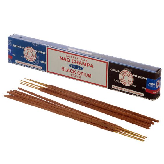 Black opium incense sticks by Nag champa satya